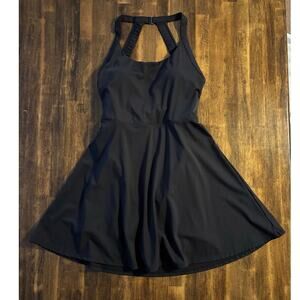 Halara Women’s Medium Active Dress With Easy Peezy Shorts Twist Back Fit Flare